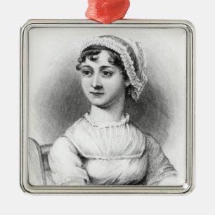Portret van Jane Austen Metalen Ornament