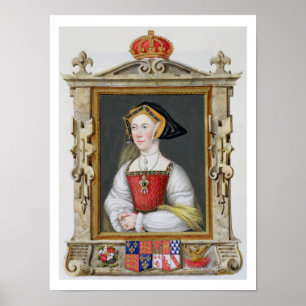 Portret van Jane Seymour (c.1509-37) 3rd Queen of Poster