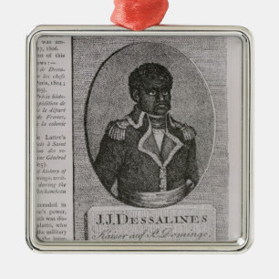 Portret van Jean-Jacques Dessalines Metalen Ornament