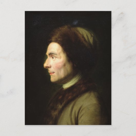 Portret van Jean-Jacques Rousseau Briefkaart (Voorkant)