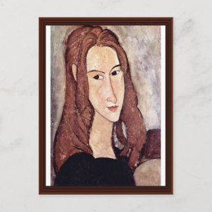 Portret van Jeanne Hébuterne (hoofd in profiel). Briefkaart