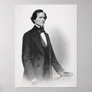 Portret van Jefferson Davis Poster