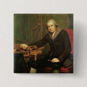 Portret van Jesse Ramsden (1735-1800) (olie op het Vierkante Button 5,1 Cm