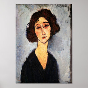Portret van Jeune Femme, Modigliani Poster
