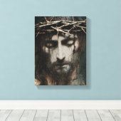 Portret van Jezus Christus (#1) Canvas Afdruk (Insitu (Houten vloer))