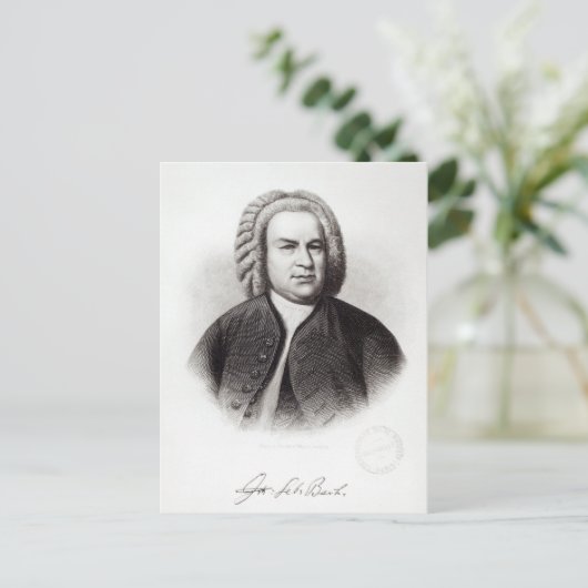 Portret van Johann Sebastian Bach Briefkaart (Staand voorkant)