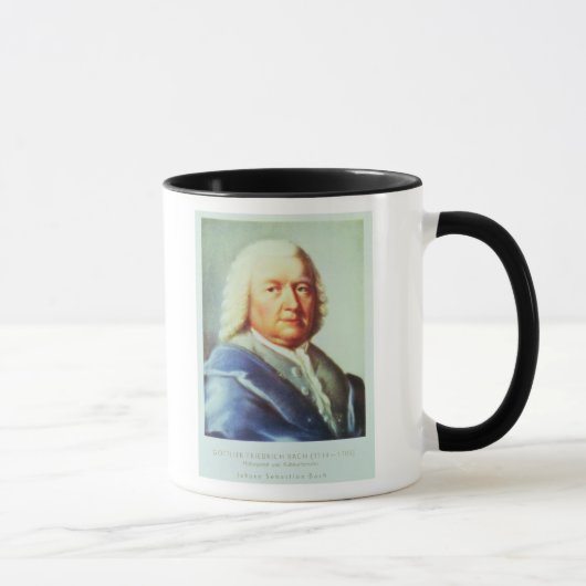 Portret van Johann Sebastian Bach Mok (Rechts)