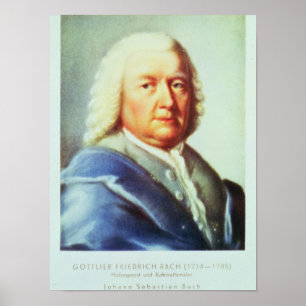 Portret van Johann Sebastian Bach Poster