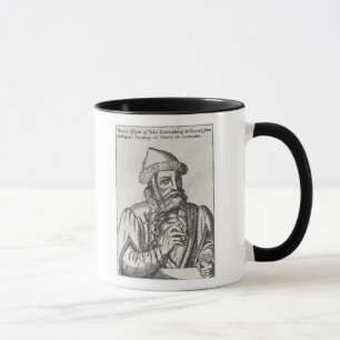 Portret van Johannes Gutenberg Mok