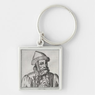 Portret van Johannes Gutenberg Sleutelhanger