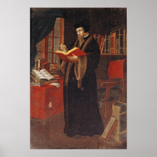 Portret van John Calvin Poster