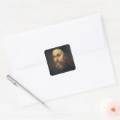 Portret van John Calvin Vierkante Sticker (Envelop)
