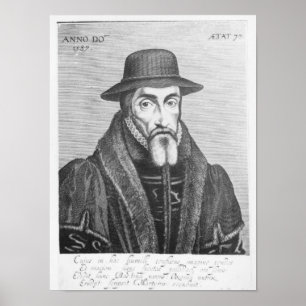 Portret van John Foxe Engelse martyroloog Poster