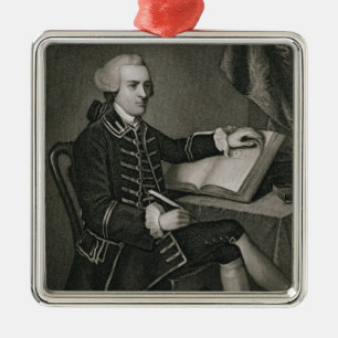 Portret van John Hancock, gegraveerd door John B.  Metalen Ornament