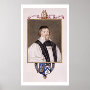 Portret van John Jewel (1522-71) bisschop van Sali Poster