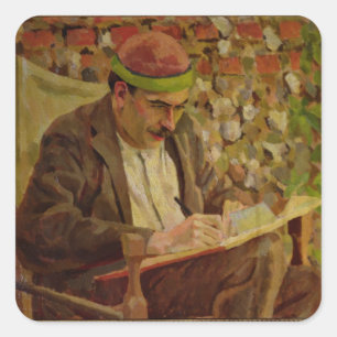 Portret van John Maynard Keynes (1883-1946) (olie  Vierkante Sticker