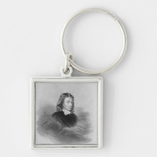Portret van John Milton (1608-74), gegraveerd door Sleutelhanger