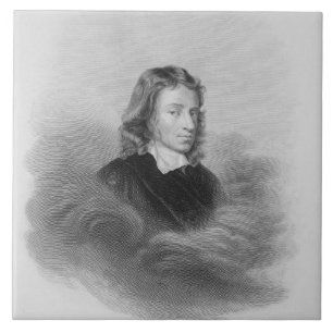 Portret van John Milton (1608-74), gegraveerd door Tegeltje