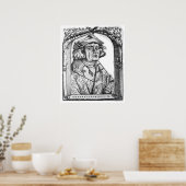 Portret van John of Indagine Poster (Keuken)