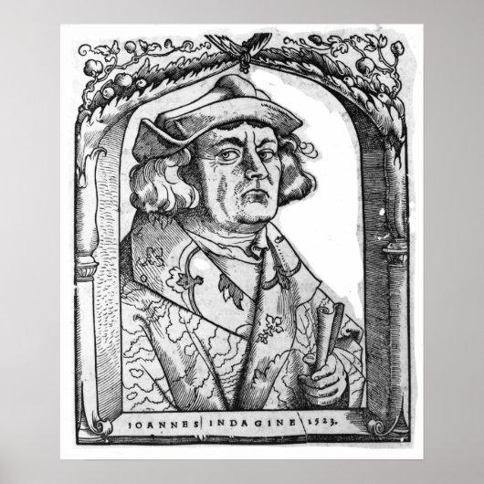 Portret van John of Indagine Poster (Voorkant)