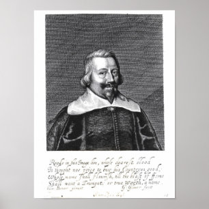 Portret van John Pym gegraveerd door George Poster