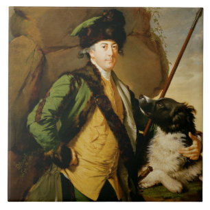 Portret van John Whetham van Kirklington (1731-181 Tegeltje