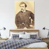 Portret van John Wilkes Booth | 1861-65 Canvas Afdruk (Insitu (Slaapkamer))