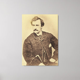 Portret van John Wilkes Booth 1861-65 Canvas Afdruk