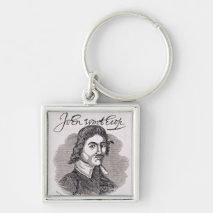 Portret van John Winthrop Sleutelhanger