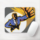 Portret van jong man met duim omhoog muismat (Met muis)