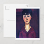 Portret van jonge vrouw, Modigliani Briefkaart (Voorkant / Achterkant)