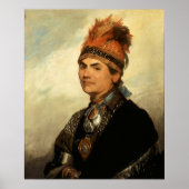 Portret van Joseph Brant door Gilbert Stuart Poster (Voorkant)