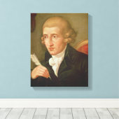 Portret van Joseph Haydn Canvas Afdruk (Insitu (Houten vloer))
