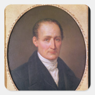 Portret van Joseph Nicephore Niepce 1854 Vierkante Sticker