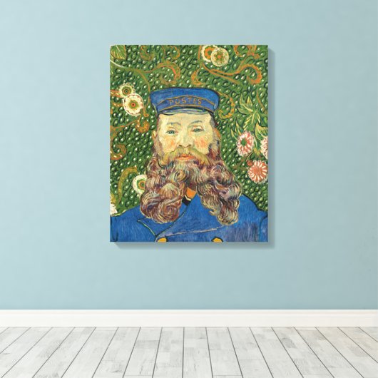 Portret van Joseph Roulin | Vincent van Gogh Canvas Afdruk (Insitu (Houten vloer))