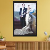 Portret van Juan Domingo Perón en Eva Duarte Canvas Afdruk (Insitu (Woonkamer))