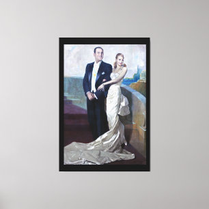 Portret van Juan Domingo Perón en Eva Duarte Canvas Afdruk