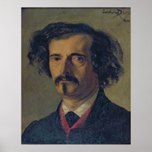 Portret van Jules Barbey d'Aurevilly 1860 Poster