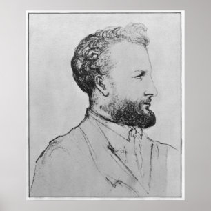 Portret van Jules Verne d Poster