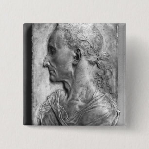 Portret van Julius Caesar Vierkante Button 5,1 Cm