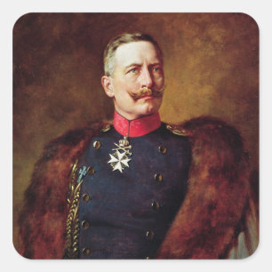 Portret van Kaiser Wilhelm II Vierkante Sticker