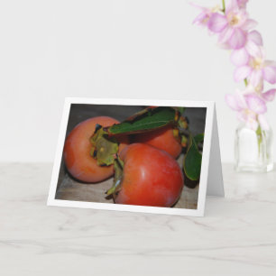 Portret van kaki fruit kaart