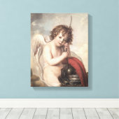 Portret van kapitein Oswald Fawcett als Cupid (oli Canvas Afdruk (Insitu (Houten vloer))