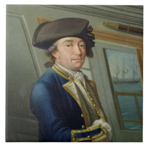 Portret van kapitein William Locker (1731-1800) 17 Tegeltje