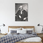 Portret van Karl Marx 1857 Canvas Afdruk (Insitu (Slaapkamer))