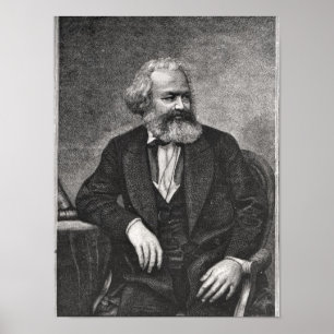 Portret van Karl Marx 1857 Poster