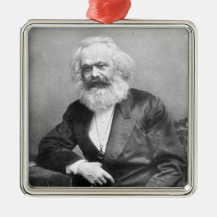 Portret van Karl Marx Metalen Ornament