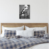 Portret van Karl Marx (oprichter van het marxisme) Canvas Afdruk (Insitu (Slaapkamer))