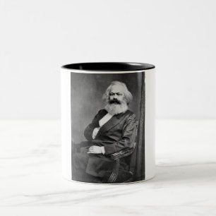 Portret van Karl Marx (oprichter van het marxisme) Tweekleurige Koffiemok