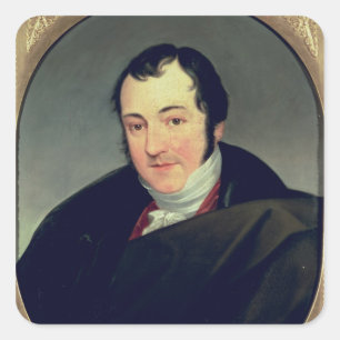 Portret van Karl Thomas Mozart Vierkante Sticker